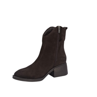 Women's elegant ankle boots / Genuine leather / 719-61 / Brown