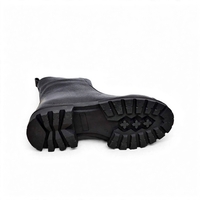 Women's boots with lamb's wool/genuine leather/79-28/black/