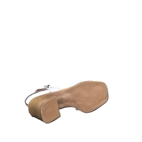 Women's elegant sandals / genuine leather / white /7837-1