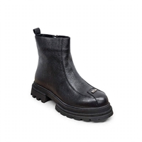 Women's boots with lamb's wool/genuine leather/79-28/black/