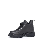 Women's casual boots made of natural leather in black/7334