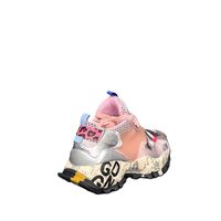 Дамски сникърс /естествена кожа /736-21/розово+сребро