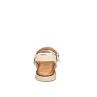 Women's sandals / genuine leather / 7251/beige+silver+gold