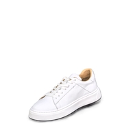 Мъжки сникърс / кец / естествена кожа / 705-5 / бяло / анатомична стелка