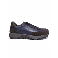 Men's sneakers / genuine leather / 750-02 / blue + brown / anatomical insole