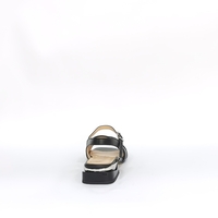 Women's elegant sandals / natural leather / black / 74257