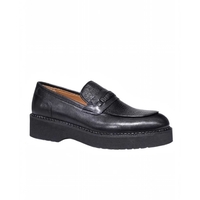 Men's elegant shoes/loafers / genuine leather / 766 / black
