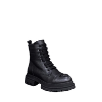 Дамски ежедневни боти / естествена кожа /  7901/ черно