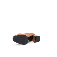 Women's elegant shoes made of natural leather in taba color/75702