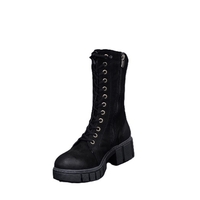 Дамски елегантни боти / естествена кожа/набук /черно/78-40