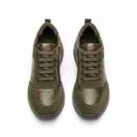 Women's sneakers / genuine leather / 724-41 / green / anatomic insole