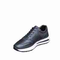 Мъжки сникърс / кец / естествена кожа / 7241 / синьо/анатомична стелка