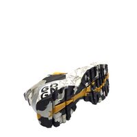 Women's sneakers / genuine leather / orange + gray / 736-21