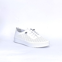 Women's casual shoes / natural leather / anatomical insole / white /756