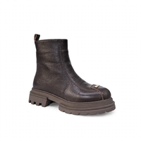 Women's boots with lamb's wool/genuine leather/79-28/brown/