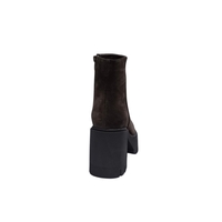 Women's elegant ankle boots / Genuine leather / 720-29 / Brown
