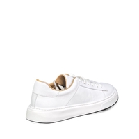 Мъжки сникърс / кец / естествена кожа / 705-5 / бяло / анатомична стелка