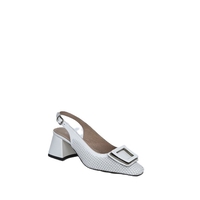 Women's elegant shoes / natural  leather / white /708-168