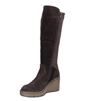 Women's elegant boots / genuine leather / suede / brown / 712-078