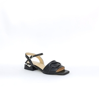 Women's elegant sandals / natural leather / black / 74257