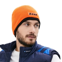 Двулицева Зимна Шапка ZEUS Reversible Zuccotto Bikolor Nero/Arancio Fluo