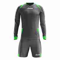 Детски Вратарски Екип ZEUS Kit Gk Paros Grigio scuro/Verde fluo