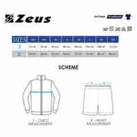 Футболен Екип ZEUS Kit Ulysse ML Rosso/Blu