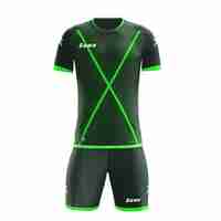 Детски Футболен Екип ZEUS Kit Icon Wolfsburg Verde/Verde fluo