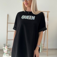 Черна рокля Queen
