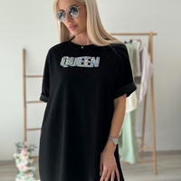 Черна рокля Queen