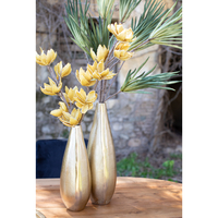 DROP VASE ALUMINIUM GOLD D17xH46cm IN