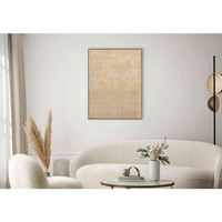 ZEB PAINTING DECORATIVE 90x120x5 CANVAS BEIGE WOOD NATURAL