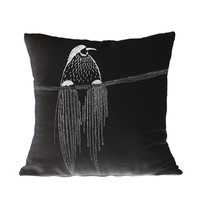 ALI DECOR CUSHION VELVET BLACK WHITE 45x45cm PRC