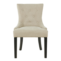 OXFORD CHAIR FABRIC SAND BEIGE WOOD RUBBERWOOD BLACK PRC