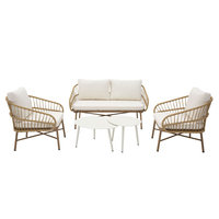 CAVE LOUNGE SET 1+2+1 ALUMINIUM NATURAL PRC