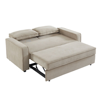 CUBO SOFA BED 3SEAT FABRIC LATTE FABRIC E1