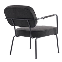 PRISLEY ARMCHAIR FABRIC BLACK METAL BLACK PRC