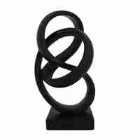 INFINITE ROUTES DECO POLYRESIN BLACK D13,5xH25cm P