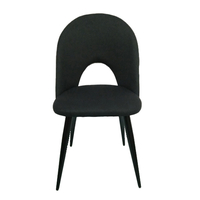 COMMODO CHAIR FABRIC BLACK METAL BLACK E1 PRC