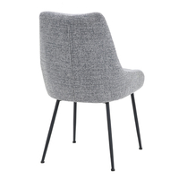 DON CHAIR FABRIC GREY METAL BLACK E1 PRC
