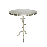 BIZARRE SIDE TABLE ALUMINIUM SILVER 45x45xH64cm IN