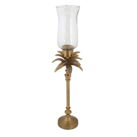 ANANIA 2 CANDLE HOLDER ALUMINIUM GLASS BRONZE D12,