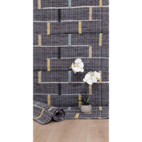 BOX CARPET COTTON BLUE BEIGE 70x150cm IN