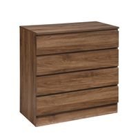 POLO COMMODE 4DRAWERS CHIPBOARD WITH MELAMINE CARTA WALNUT E1 MY