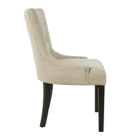 OXFORD CHAIR FABRIC SAND BEIGE WOOD RUBBERWOOD BLACK PRC