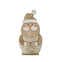 XMAS HEART DECO MDF NATURAL WHITE 13x5xH24,5cm PRC