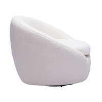 OVO ARMCHAIR SWIVEL FABRIC WHITE METAL E1 PRC