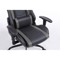 EXPLOR GAMING CHAIR DESK FABRIC BLACK METAL GREY METAL 50x71xΗ135cm PRC