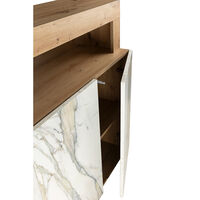 TUNUSIA SIDEBOARD MELAMINE ARTISAN OAK MARBLE 146x42xH93cm E1 EU