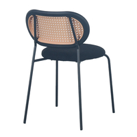 VINTAGE CHAIR FABRIC BLACK METAL BLACK E1 PRC
